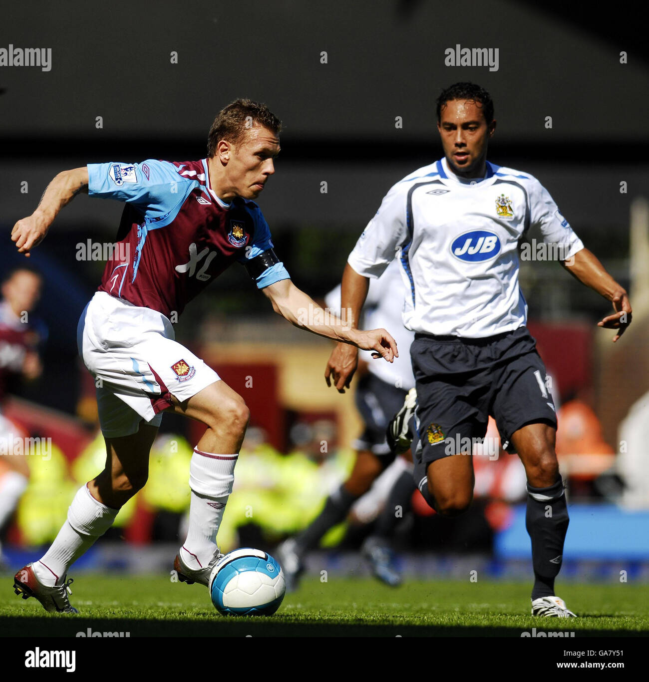 Fußball - Barclays Premier League - West Ham United gegen Wigan Athletic - Upton Park Stockfoto