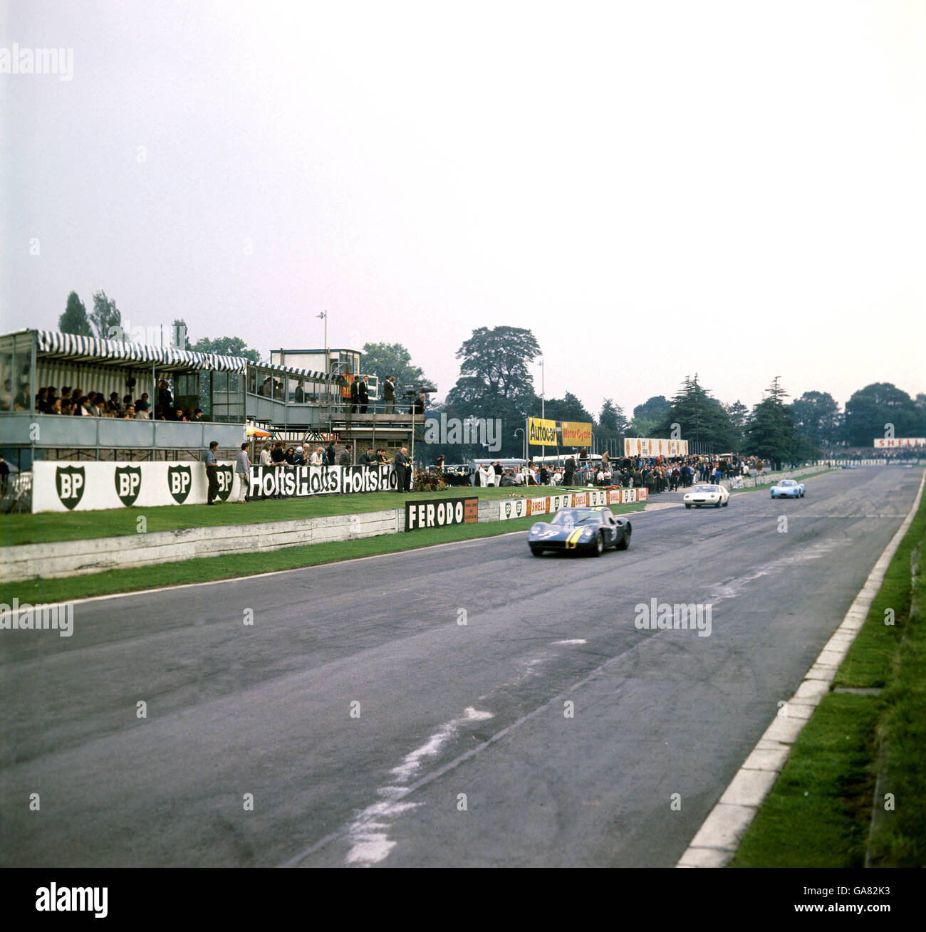 Motor-Sport - Zeit Pfleger Box - Crystal Palace Stockfoto