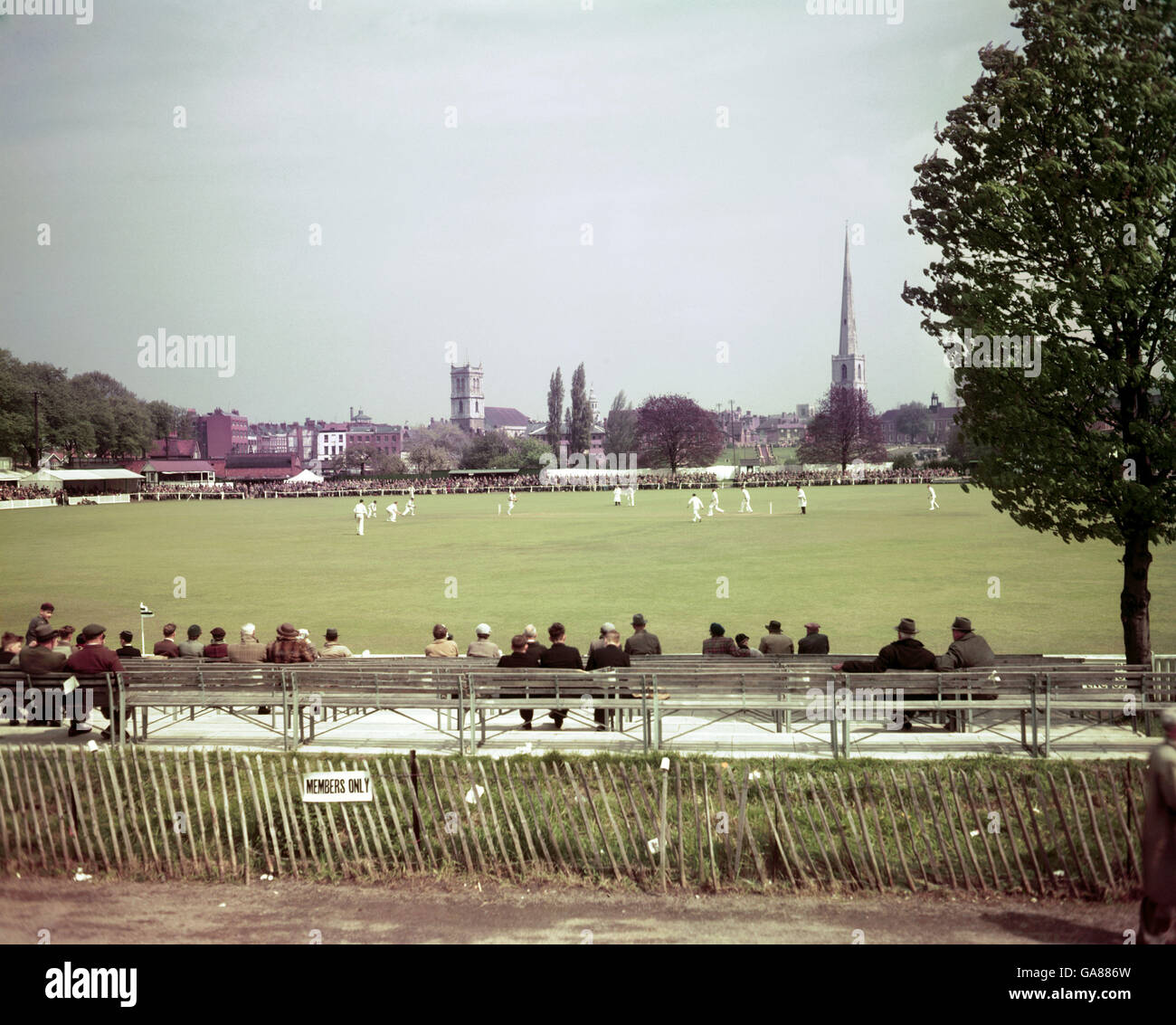 Cricket - Worcestershire County Cricket Club - Photocall. Cricket in Worcester im Jahr 1953. Stockfoto