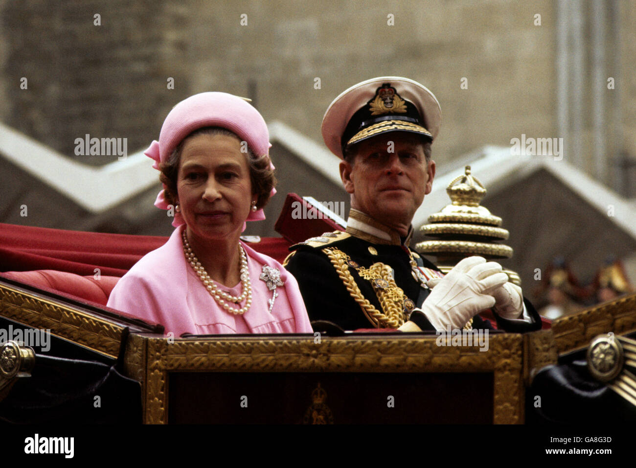 Royalty - Königin Elizabeth II Silver Jubilee Stockfoto