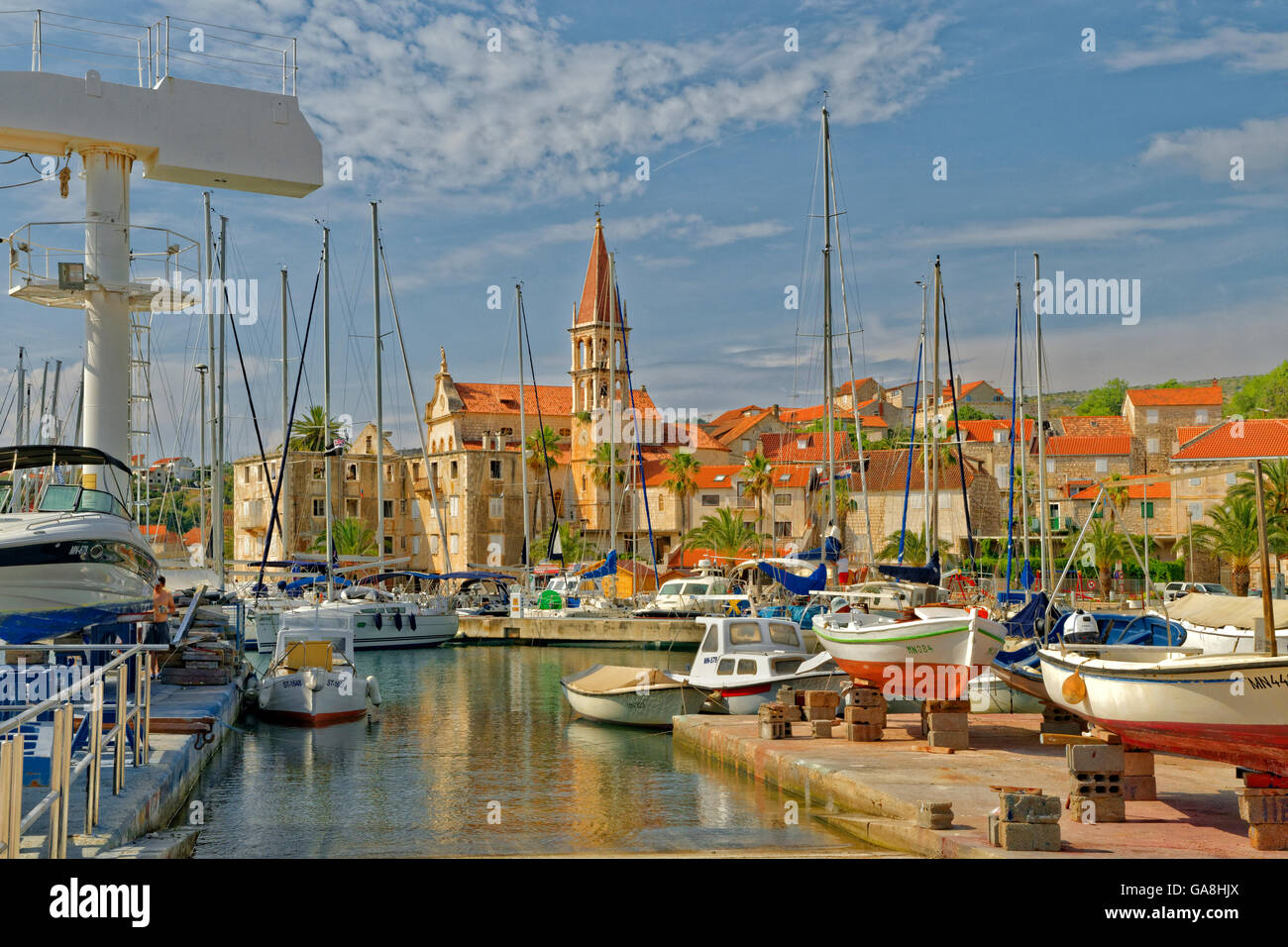 Stadt Milna auf der Insel Brac, Kroatien. Stockfoto