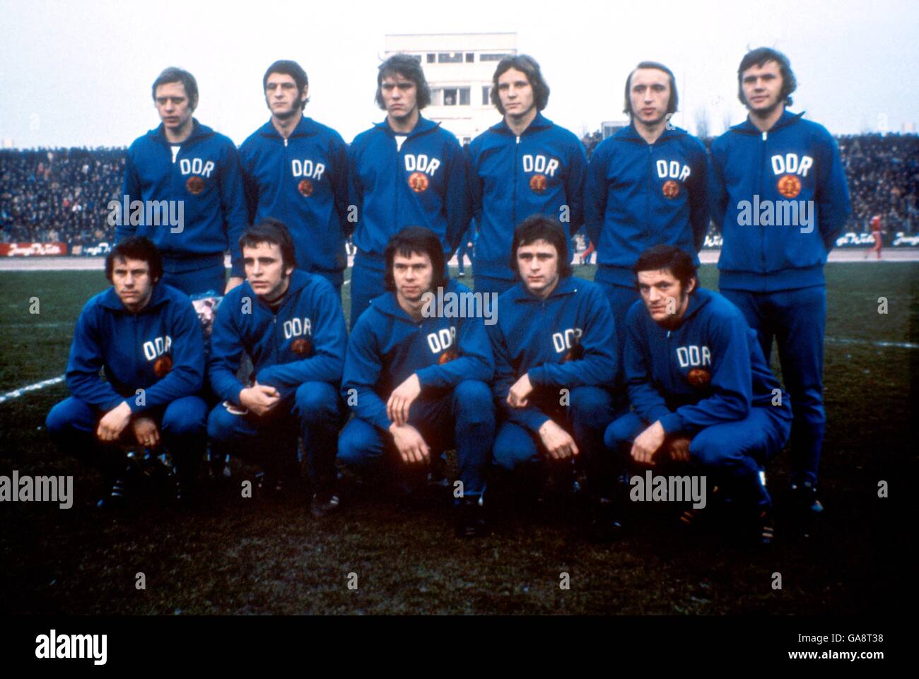 Fußball - freundlich - Ostdeutschland - Tschechoslowakei. DDR-Teamgruppe Stockfoto