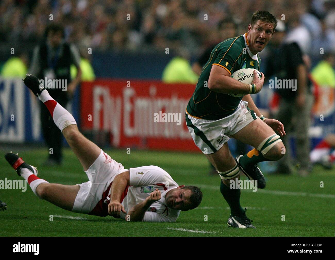 Rugby-Union - IRB Rugby World Cup 2007 - Pool A - England V Südafrika - Stade De France Stockfoto