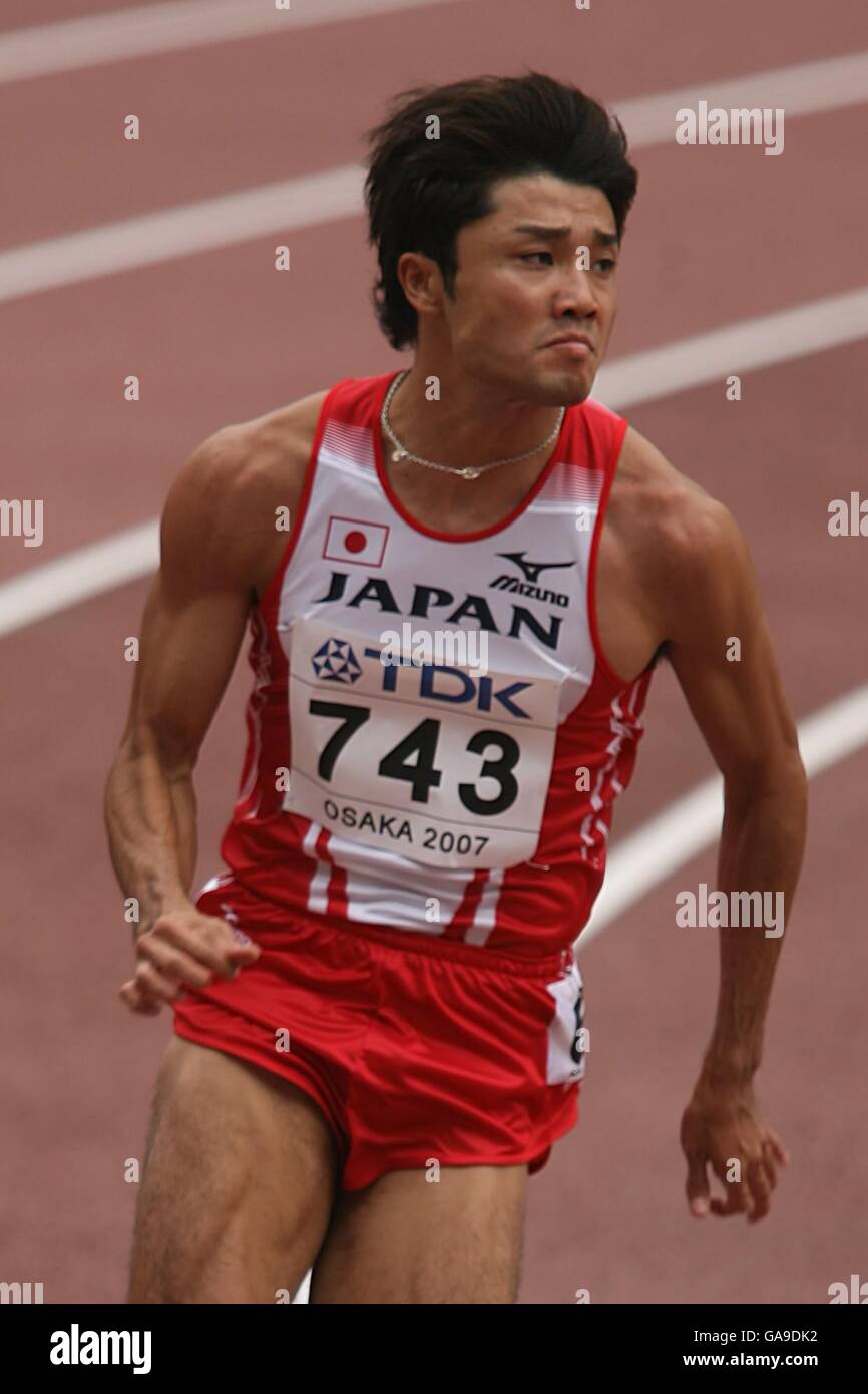 Leichtathletik - IAAF Leichtathletik-Weltmeisterschaften - Osaka 2007 - Nagai-Stadion. Der japanische Shinji Takahira in Aktion auf den 200 Metern Stockfoto