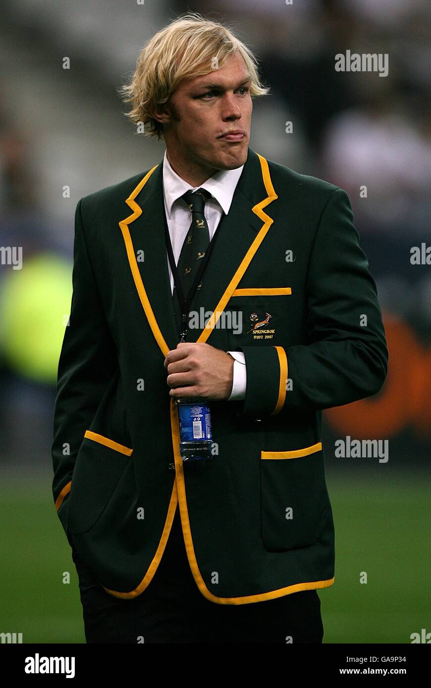 Rugby Union - IRB Rugby World Cup 2007 - Pool A - England gegen Südafrika - Stade De France. Schalk Burger, Südafrika Stockfoto