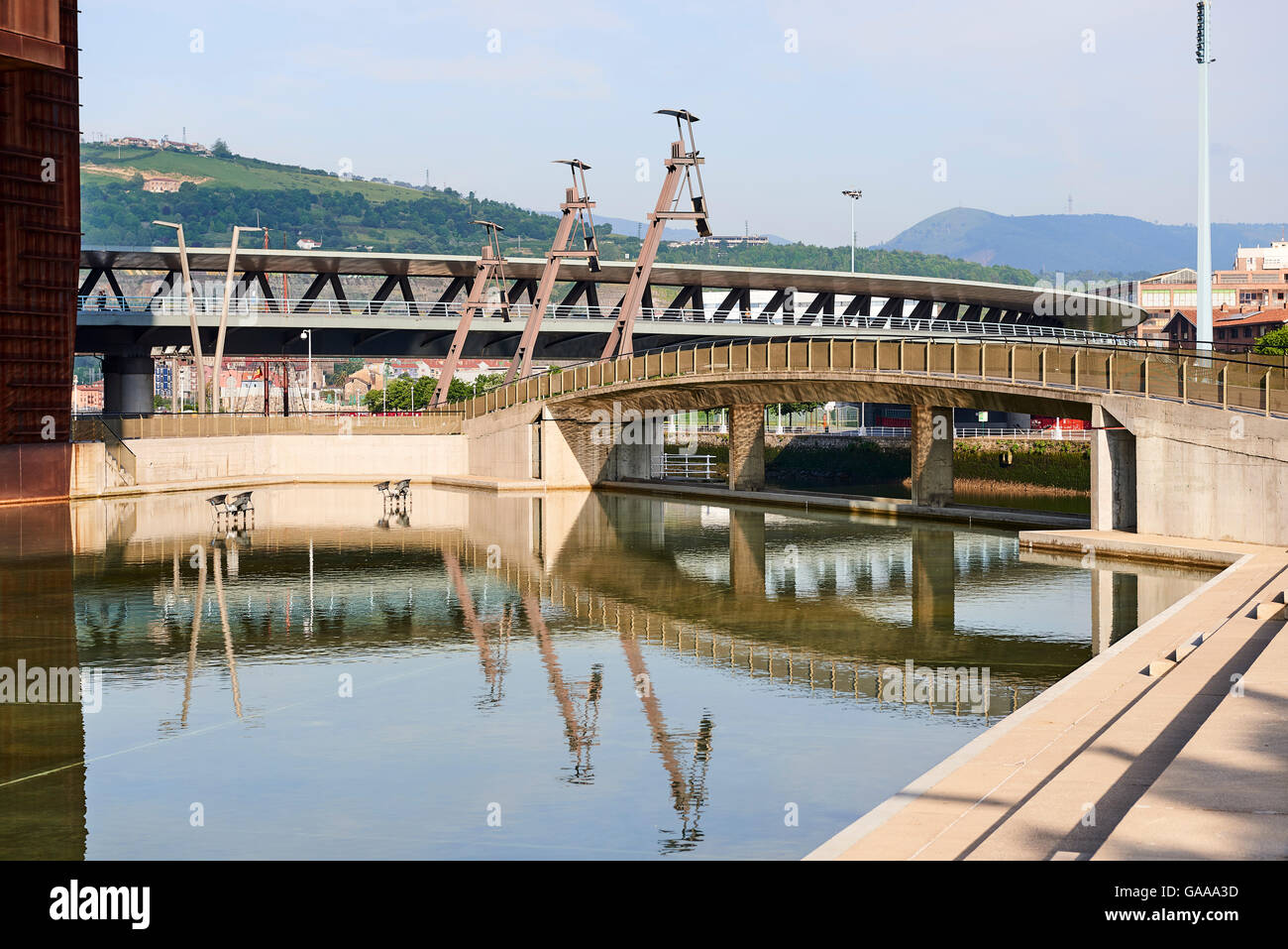 Euskalduna Brücke, Bilbao, Biskaya, Baskenland, Baskenland, Spanien, Europa, Stockfoto