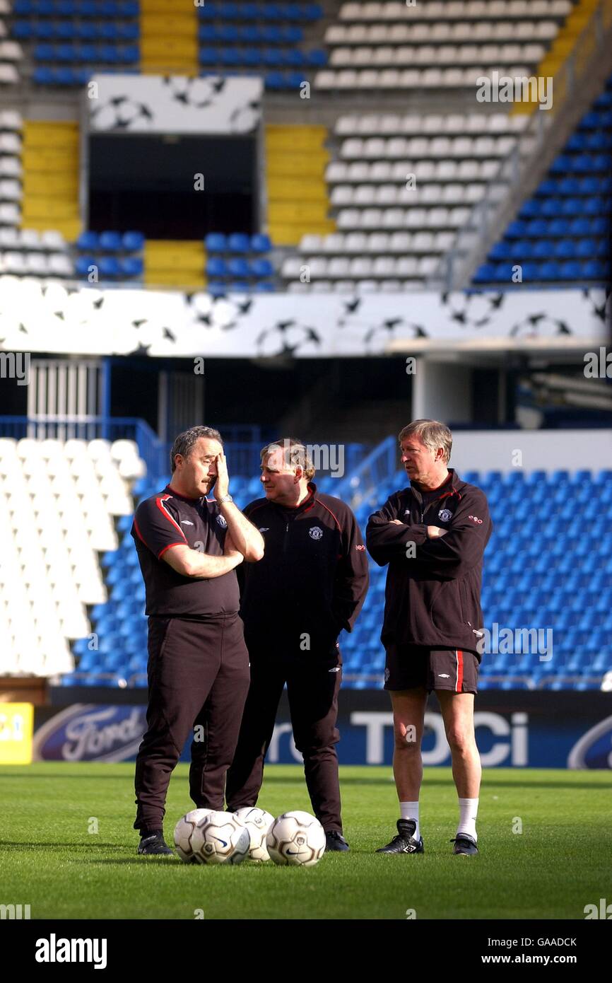 Fußball - UEFA Champions League - Viertel-Final - Hinspiel - Deportivo La Coruna V Manchester United - Manchester United Trai... Stockfoto