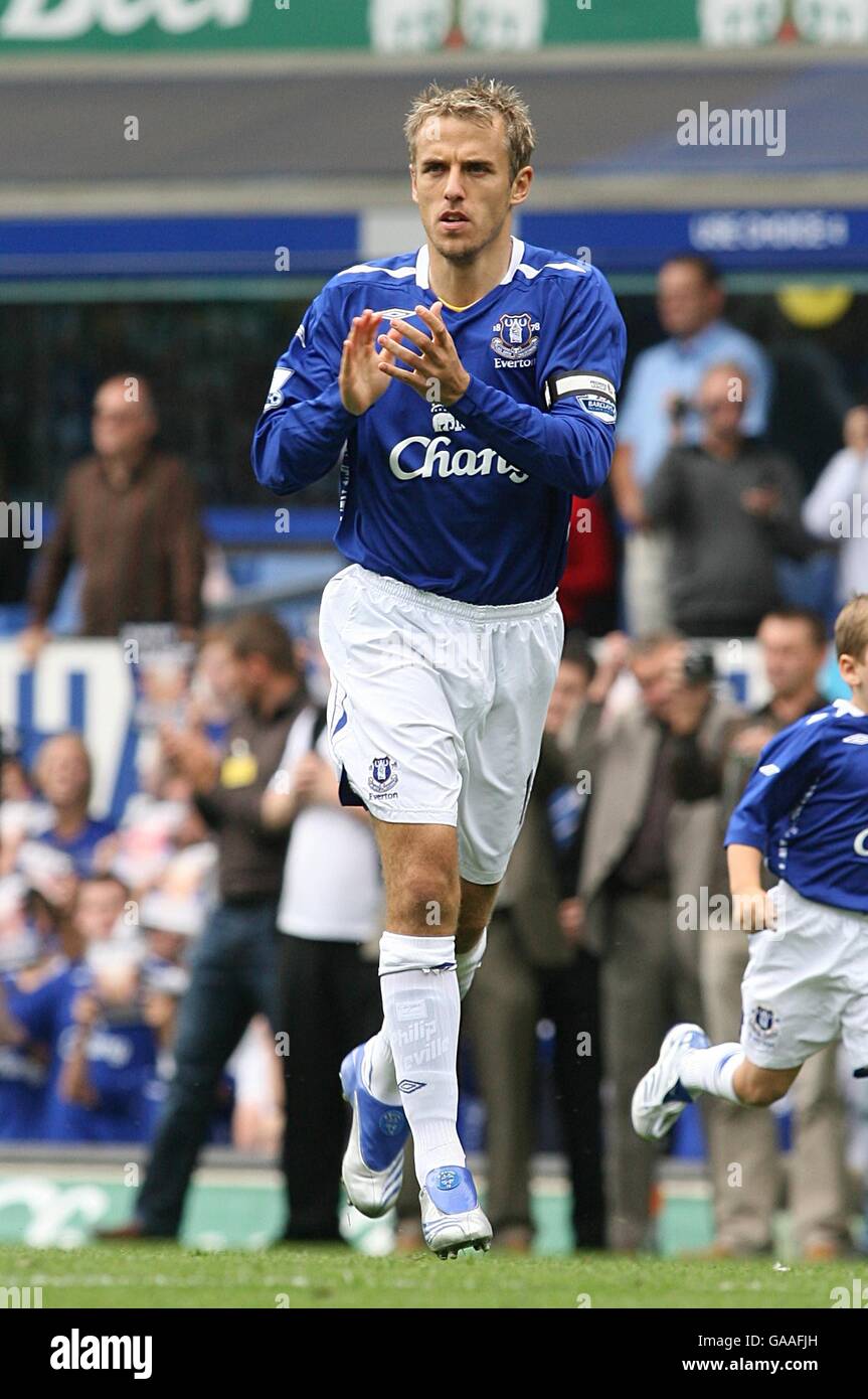 Fußball - Barclays Premier League - Everton / Manchester United - Goodison Park. Phil Neville, Everton Stockfoto