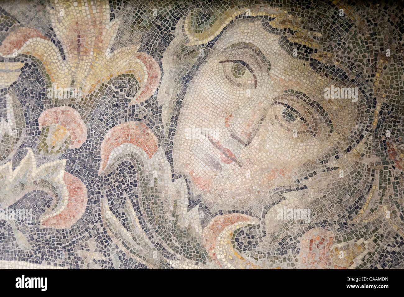 Urfa-Mosaik-Museum ist Häuser große anatolische Mosaiken. Stockfoto
