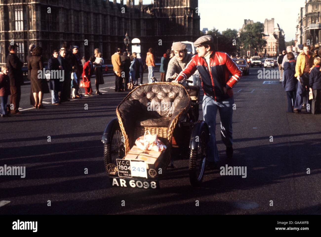 Rallye - VCC von London nach Brighton Oldtimer-Rallye Stockfoto