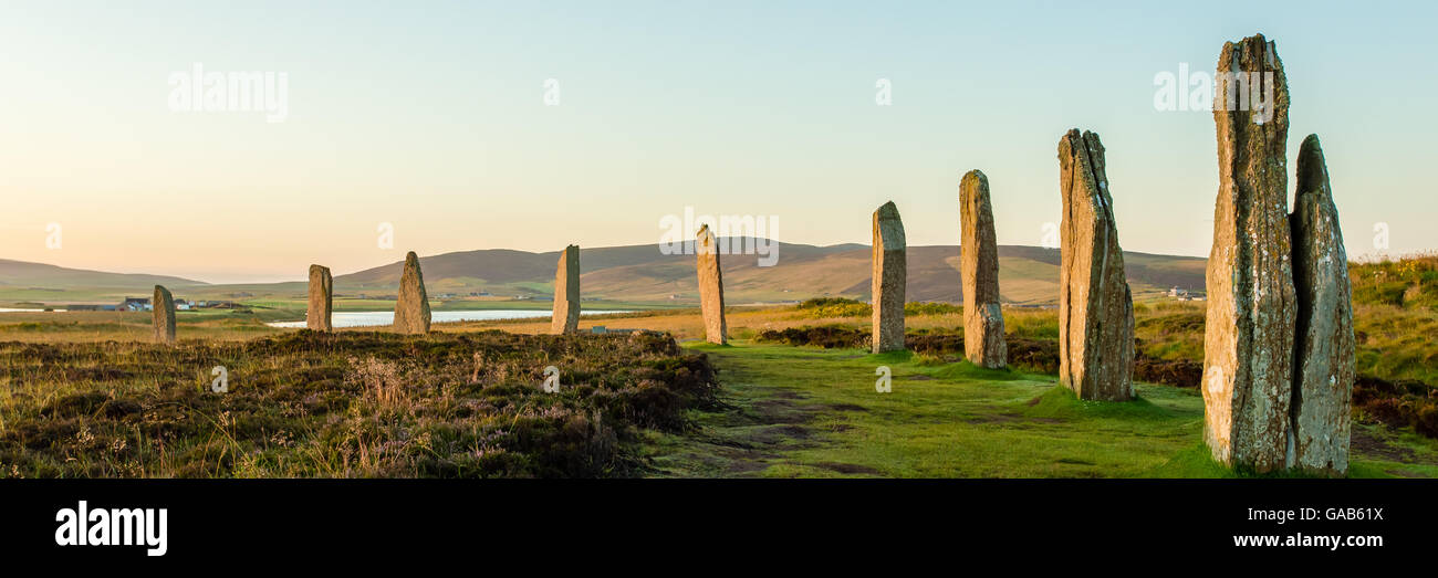 Standing Stones Aufwärmen Stockfoto