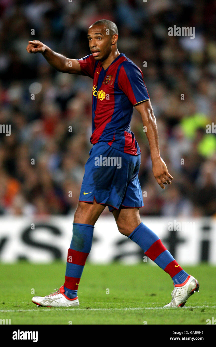 Fußball - UEFA Champions League - Gruppe E - Barcelona / Olympique Lyonnais - Camp Nou. Thierry Henry, Barcelona Stockfoto