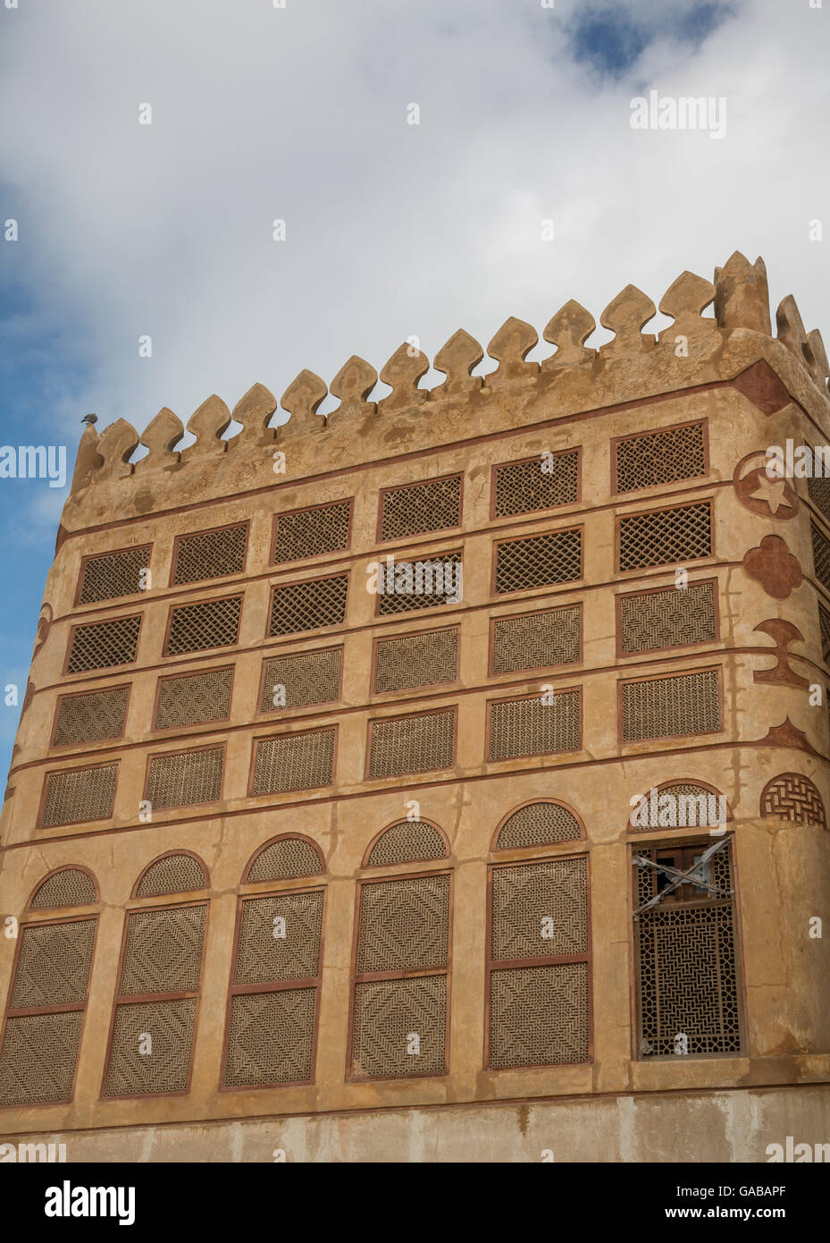 Bahrainische Traditionshaus, al-Muharraq Bezirk, in der Nähe von Manama, Bahrain Stockfoto