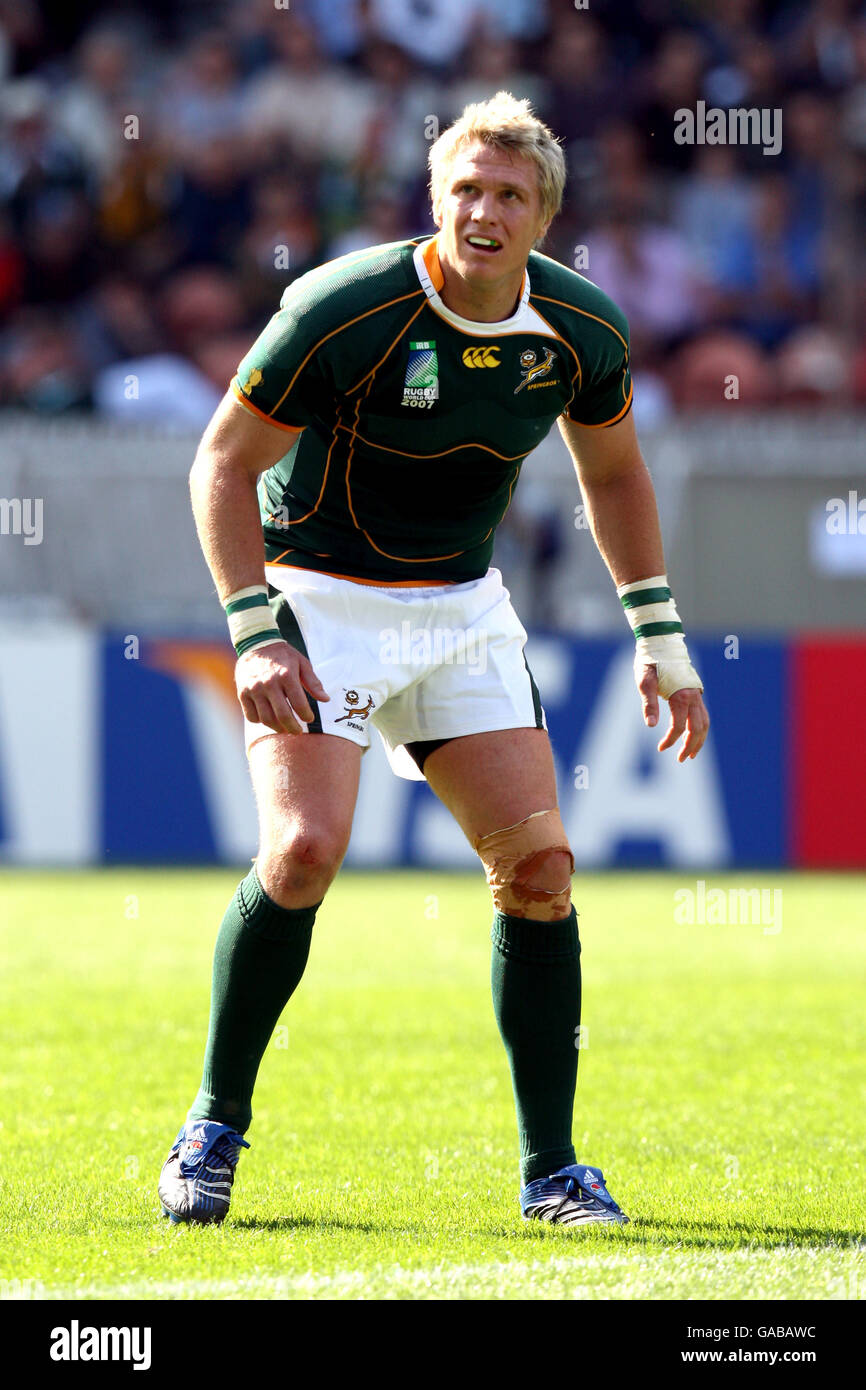 Rugby Union - IRB Rugby-Weltmeisterschaft 2007 - Pool A - Südafrika / Samoa - Parc des Princes. Jean de Villiers, Südafrika Stockfoto