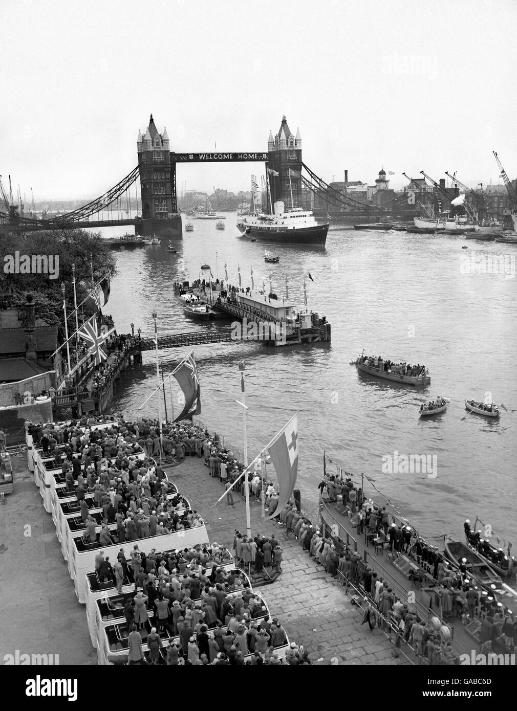 Royalty - 1954 königliche Tour des Commonwealth - London Stockfoto