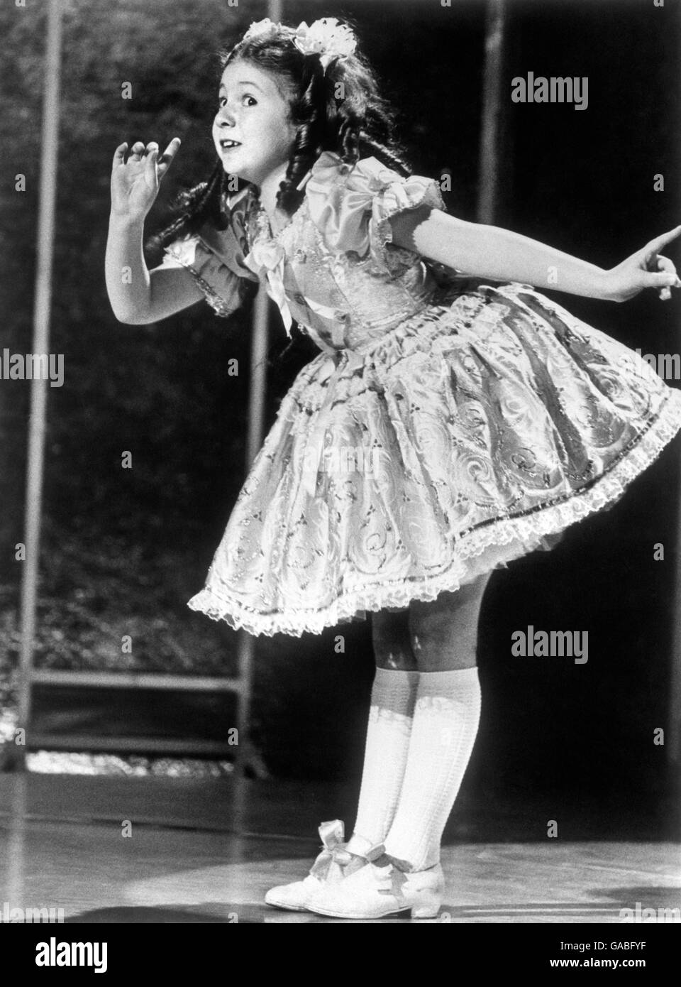 Der junge Star Bonnie Langford tritt im West End-Musical „Gipsy“ auf. Stockfoto