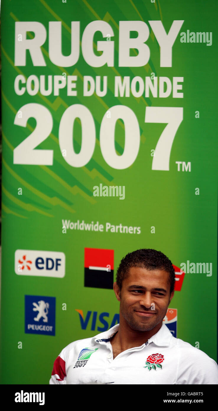 Rugby Union - IRB Rugby World Cup 2007 - England Pressekonferenz - Marseille. Der englische Jason Robinson während der Pressekonferenz Stockfoto