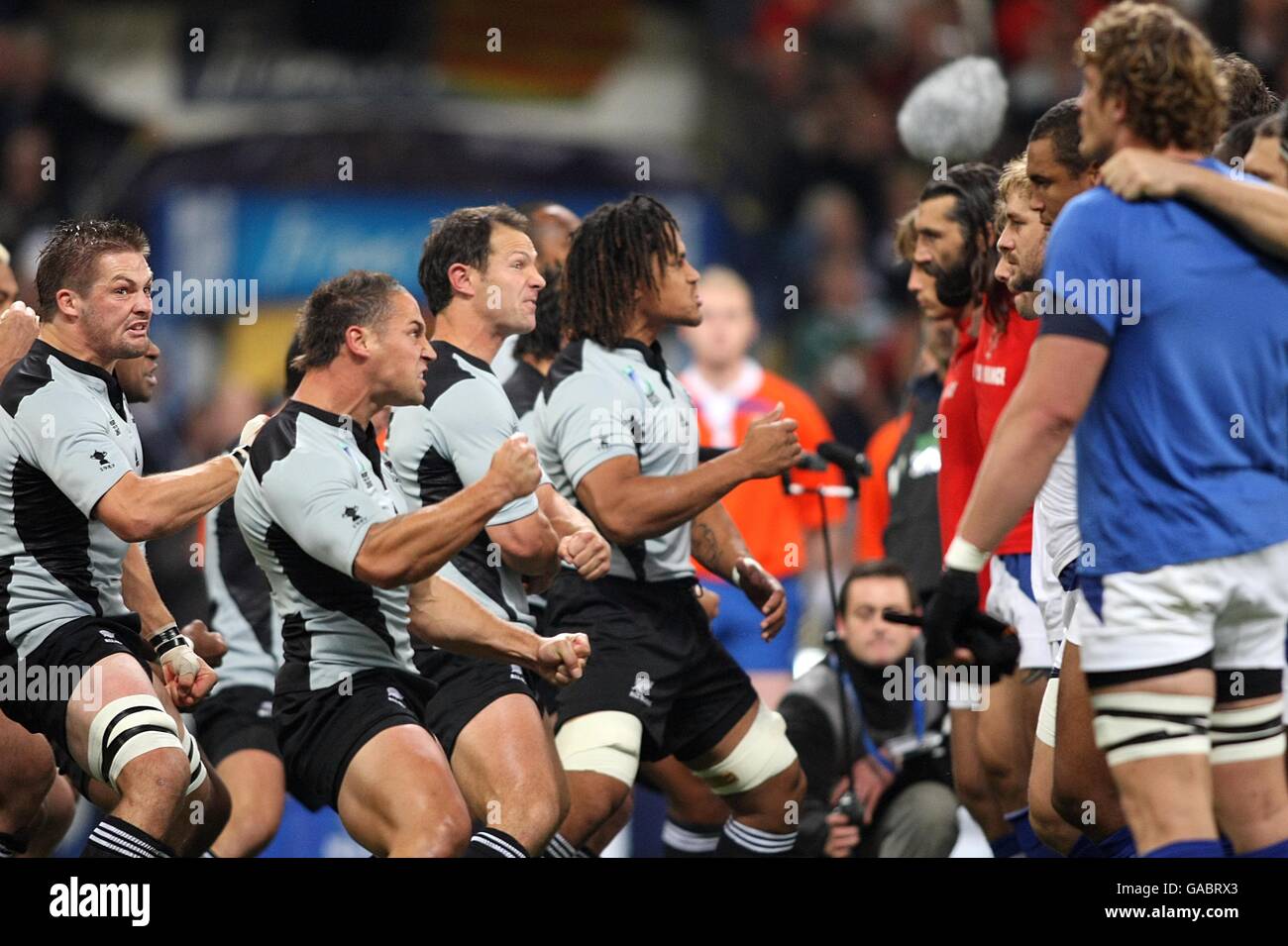 Rugby-Union - IRB Rugby World Cup 2007 - letzte Quartal - Neuseeland / Frankreich - Millennium Stadium Stockfoto