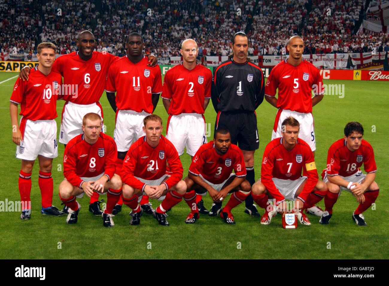 England Weltmeisterschaft 2002 Stockfotos und bilder Kaufen Alamy
