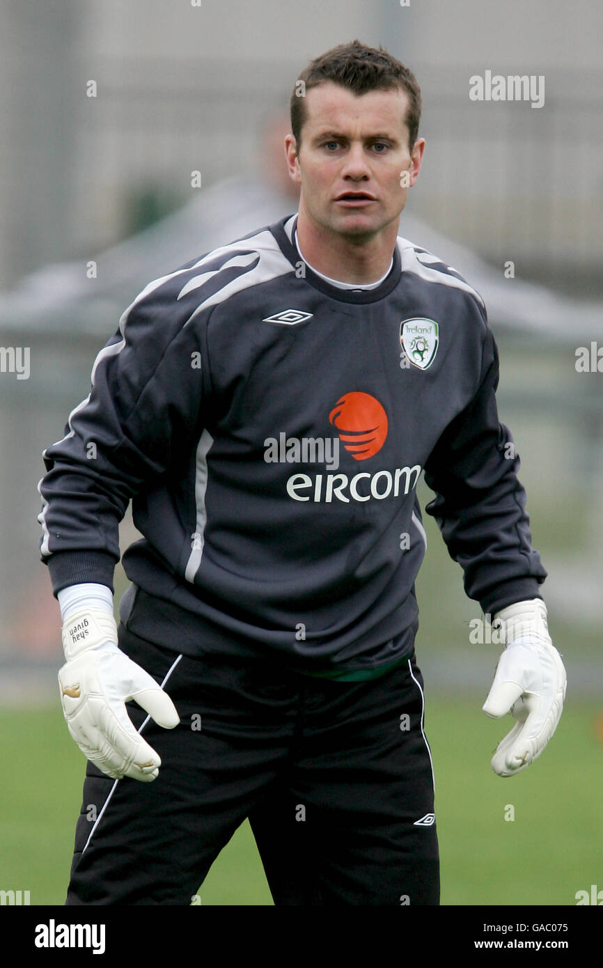 Fußball - UEFA-Europameisterschaft 2008 qualifizieren - Training in der Gruppe D-Irland - Strahov-Stadion Stockfoto