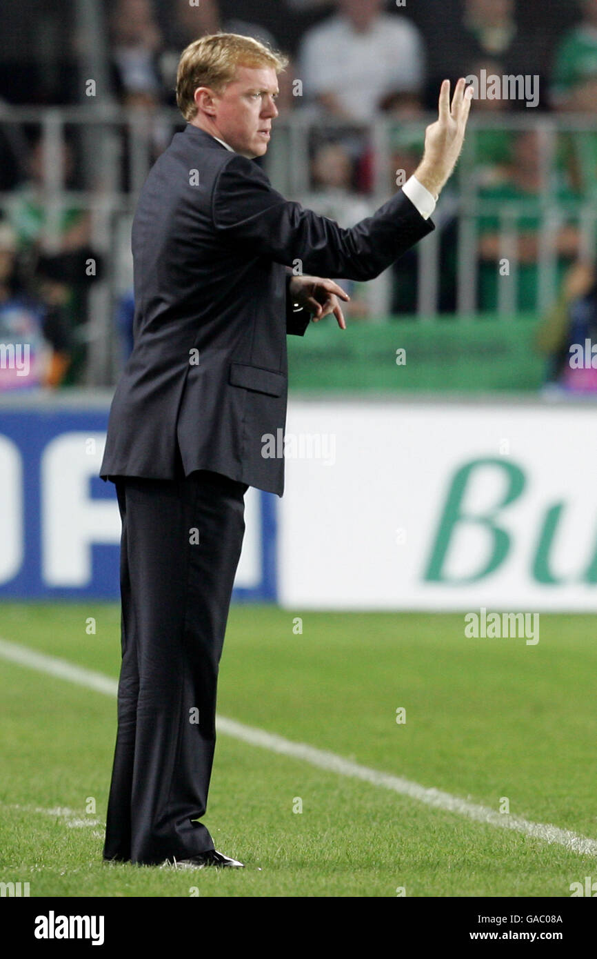 Fußball - UEFA Meisterschaft 2008-Qualifikation - Gruppe D - Tschechische Republik / Irland - Sparta Prag Stadion Stockfoto