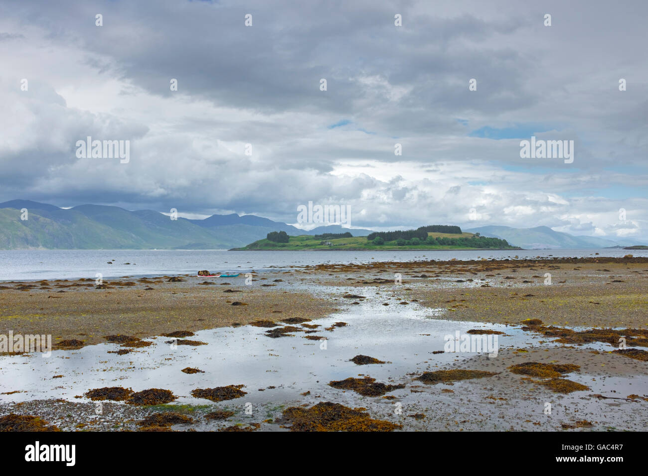 Loch Linnhe und die Insel von Shuna, Schottland. Stockfoto