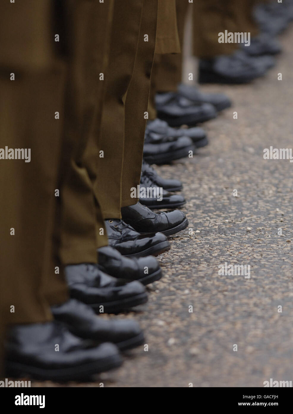 Soldaten auf der parade Stockfoto