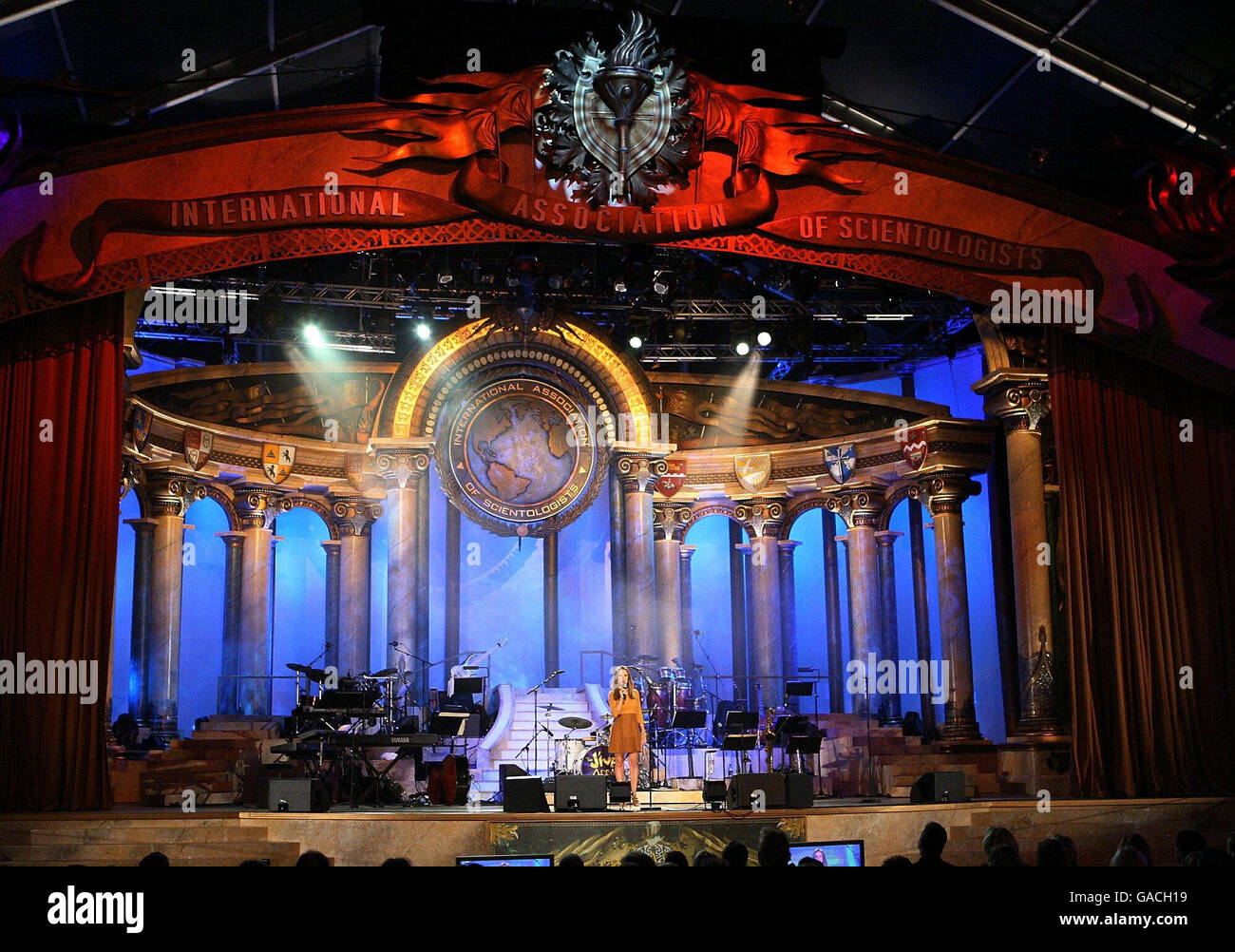 Kelly Preston in der Scientology-Kirche Stockfoto