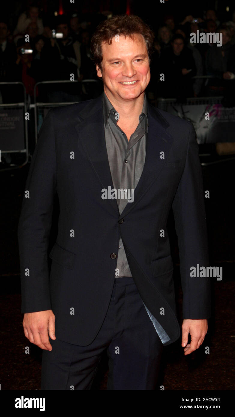 Colin Firth kommt zur Premiere von in Prison My Whole Life im Odeon West End im Zentrum von London. Stockfoto