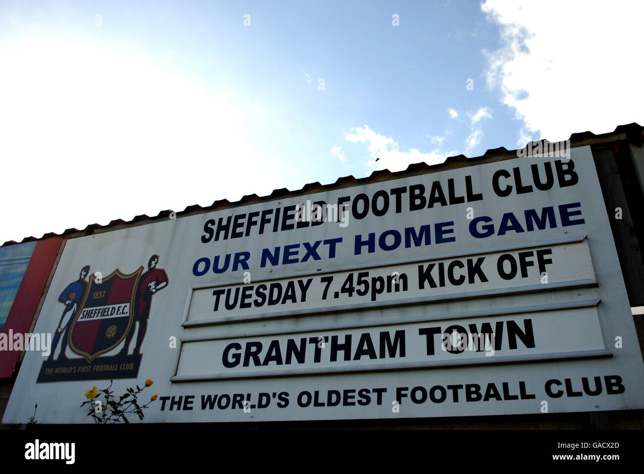 Fußball - Unibond Northern Premier League - Division 1 Süd - Sheffield FC - helle Finance-Stadion Stockfoto