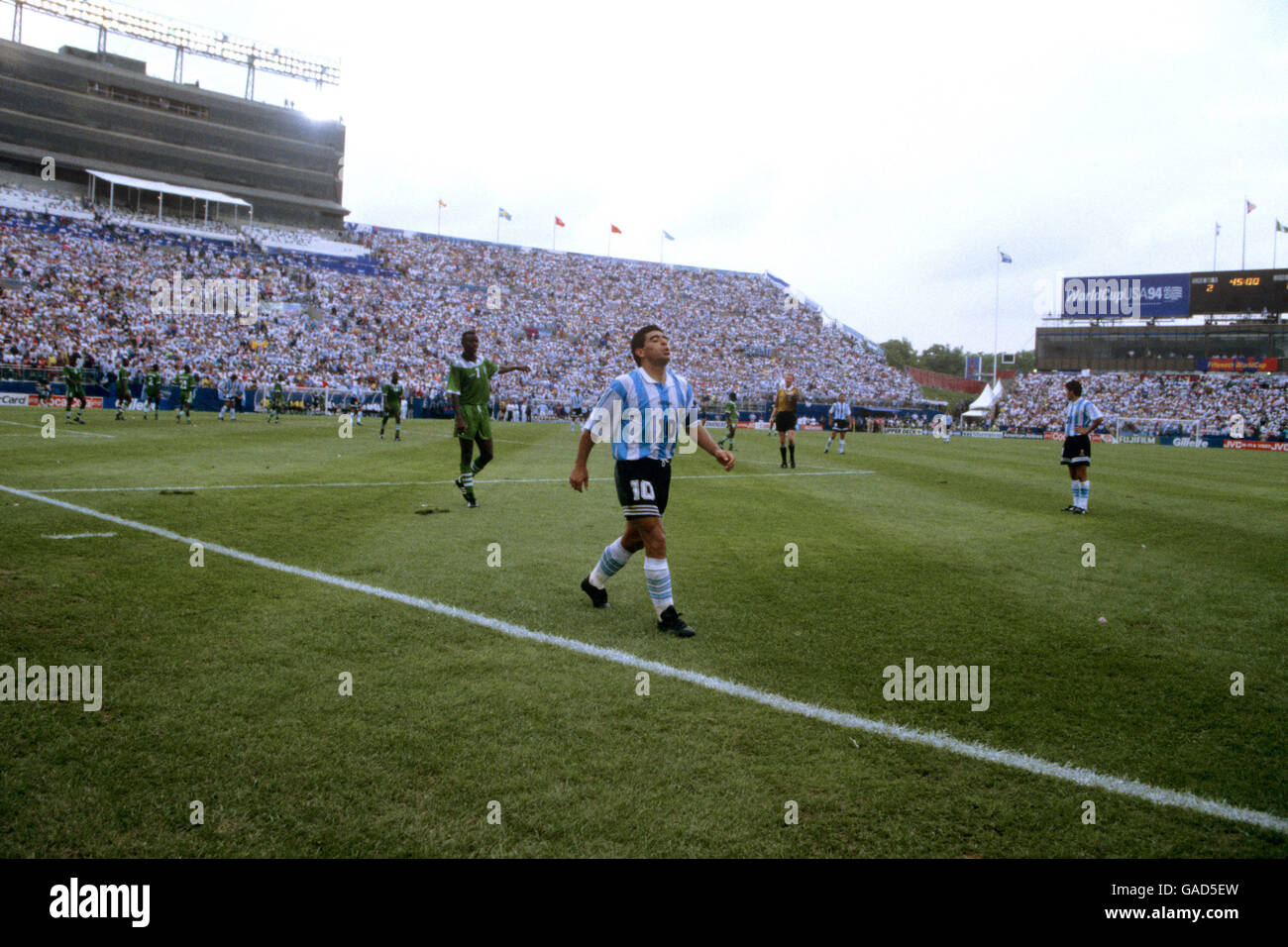 Fußball - Weltmeisterschaft USA 1994 - Gruppe D - Argentinien V Nigeria - Foxboro Stadion Stockfoto