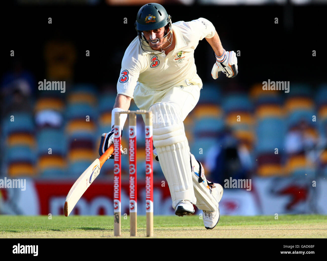 Cricket - erster Test - Australien / Sri Lanka - Gabba. Der Australier Michael Hussey Stockfoto