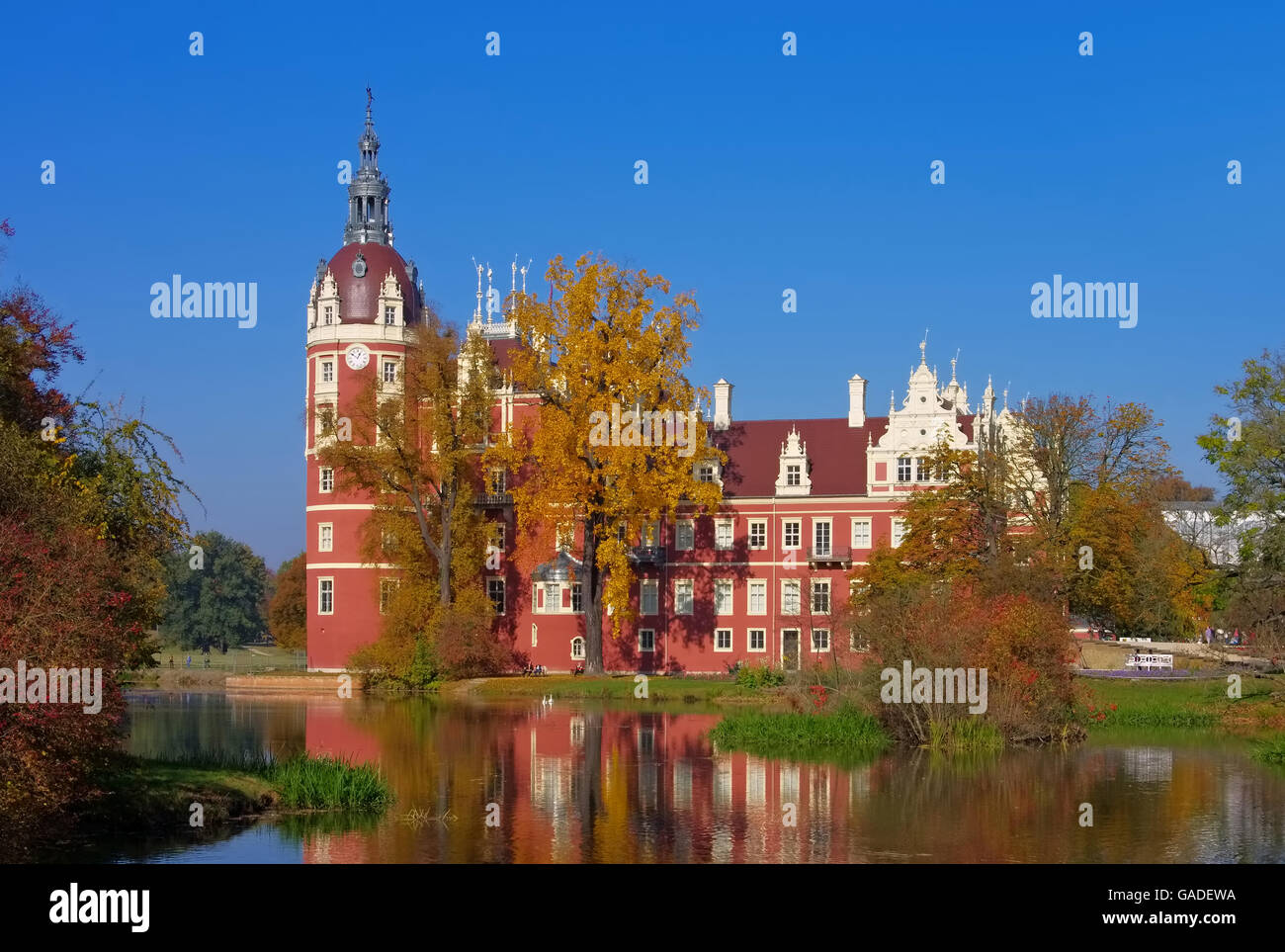 Bad Muskau Schloss - Bad Muskau Palast in Lausitz, Deutschland Stockfoto