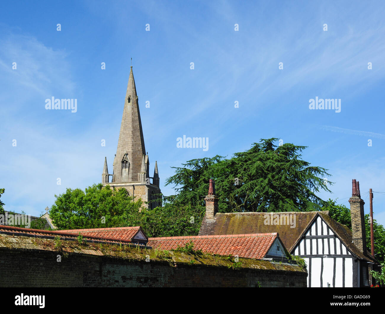 Turm der St. Marien Kirche, Ely, Cambridgeshire, England, Vereinigtes Königreich Stockfoto