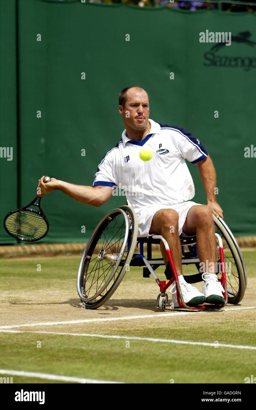 Tennis, Wimbledon 2002. Rollstuhltennis Stockfoto