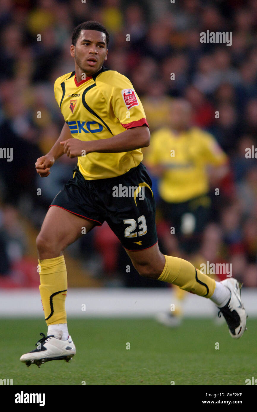 Fußball - Coca-Cola Football League Championship - Watford gegen West Bromwich Albion - Vicarage Road Stadium. Adrian Mariappa, Watford Stockfoto