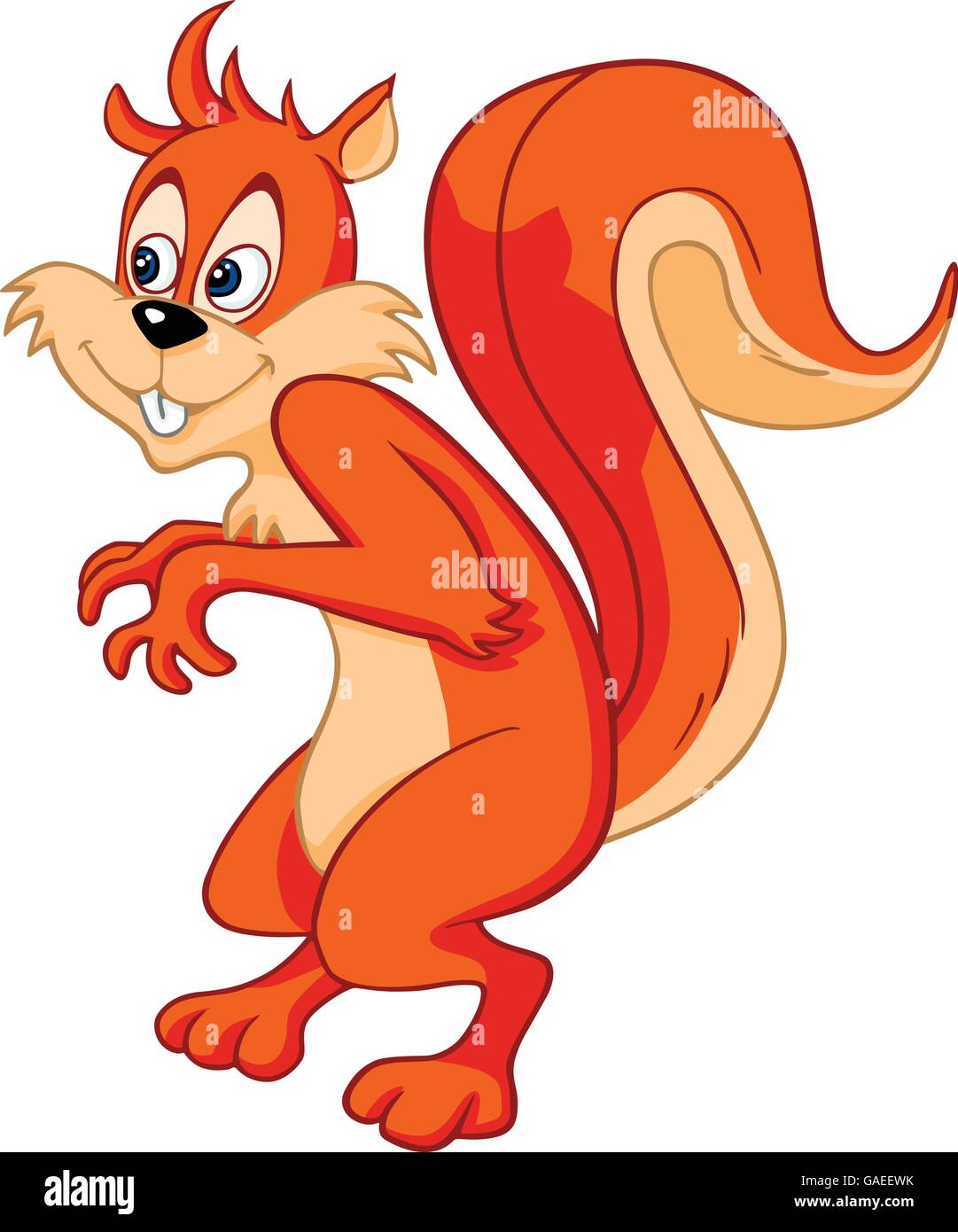Niedliche Eichhörnchen-Cartoon-Vektor-Illustration Stock Vektor