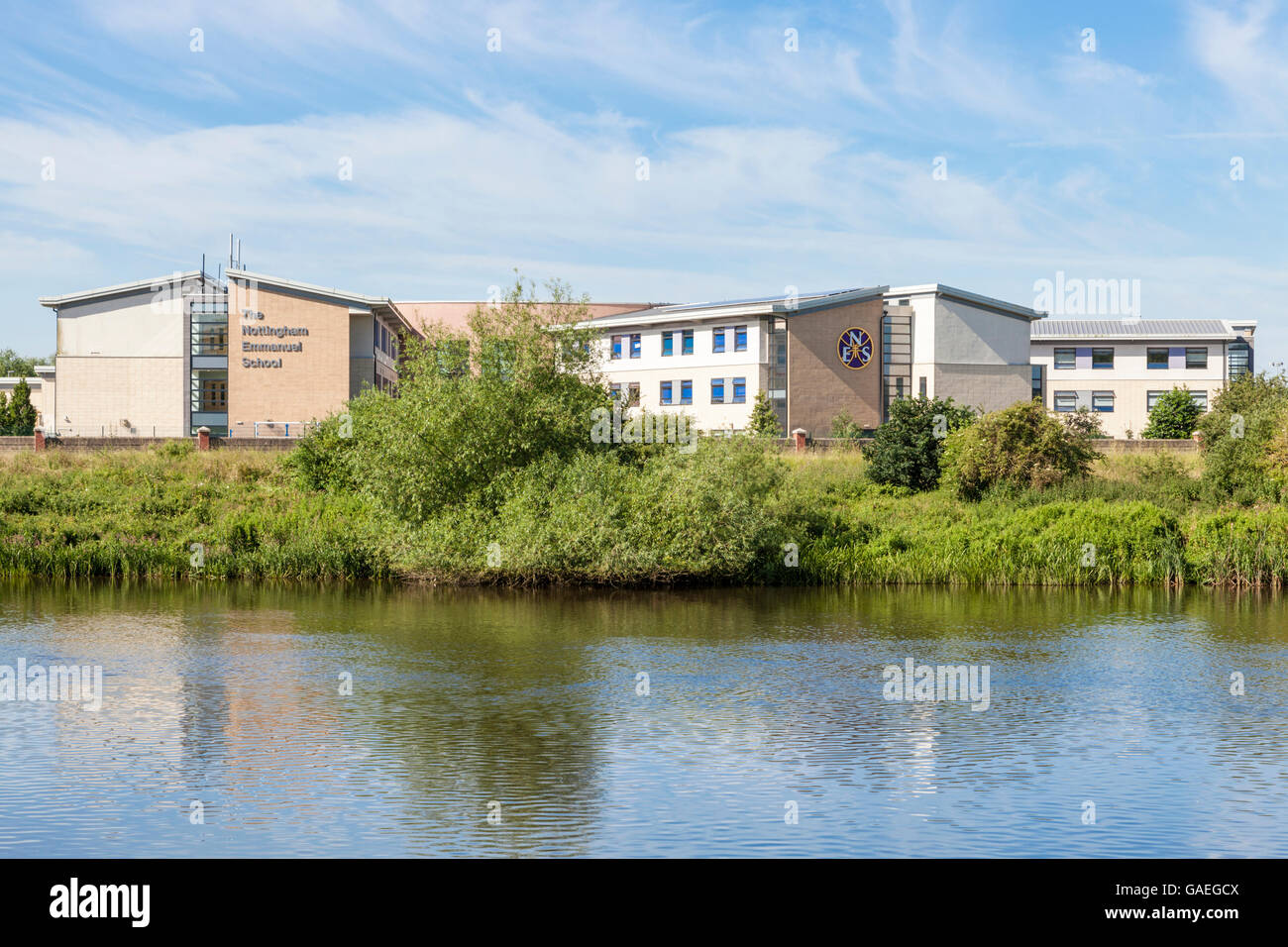 Nottingham Emmanuel School, eine anglikanische Schule am Ufer des Flusses Trent, Nottinghamshire, England, UK Stockfoto