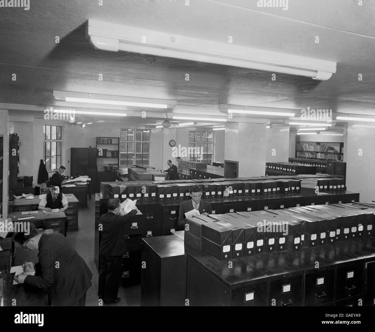 Der Presseverband - 50er Jahre. Die Referenzbibliothek. Stockfoto