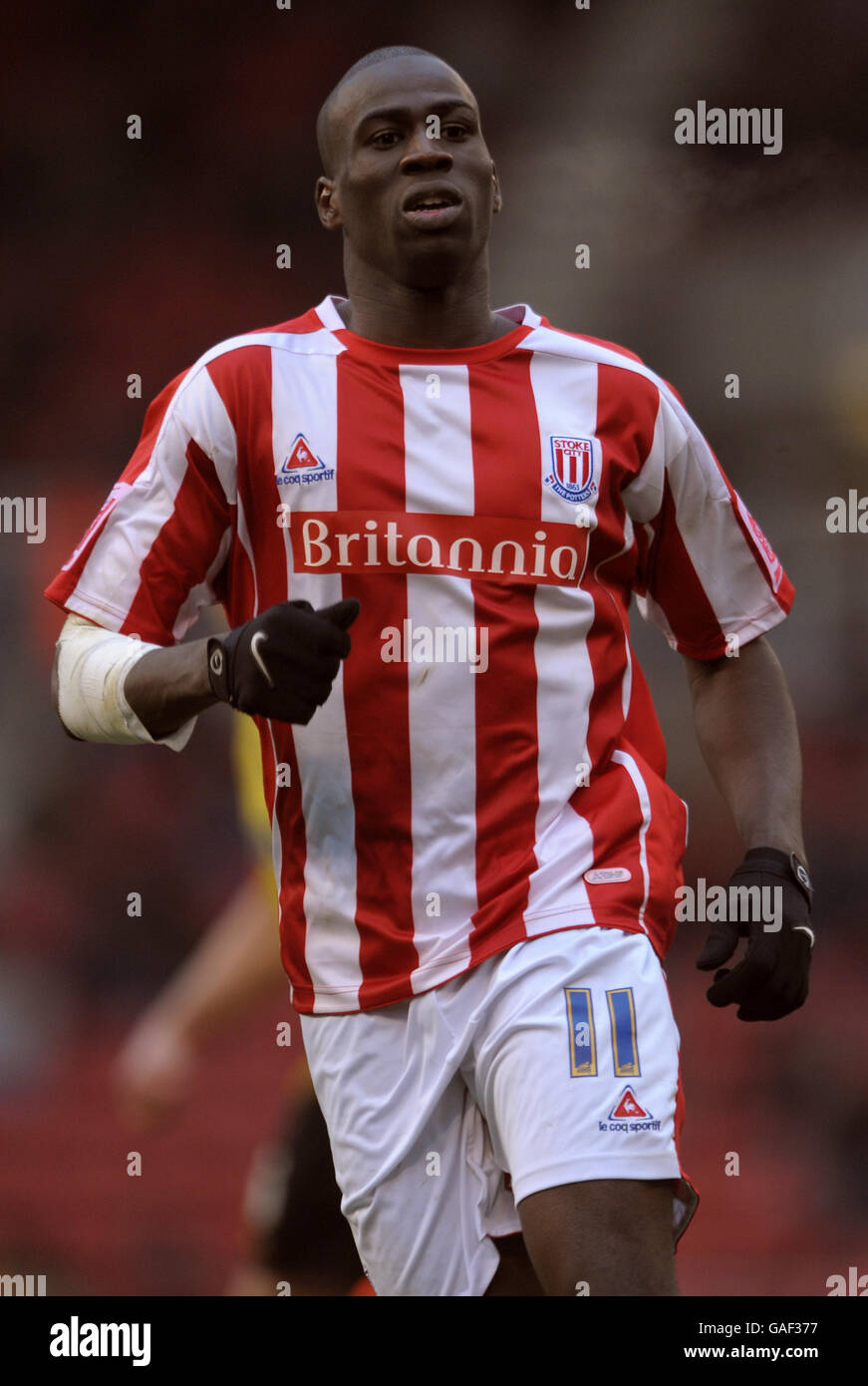 Fußball - Coca-Cola Football League Championship - Stoke City / Watford - Britannia Stadium. Mamady Sidibe, Stoke City Stockfoto