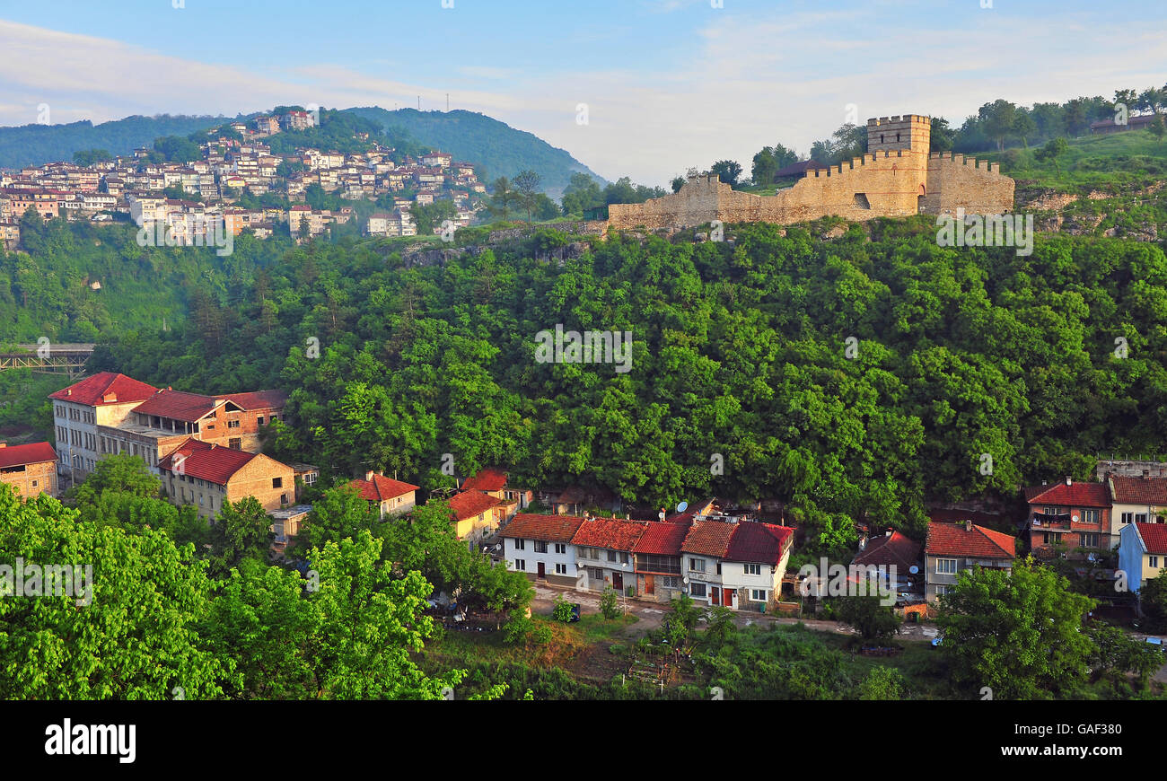 Götterdämmerung in historischen Stadt Veliko Tarnovo, Bulgarien Stockfoto