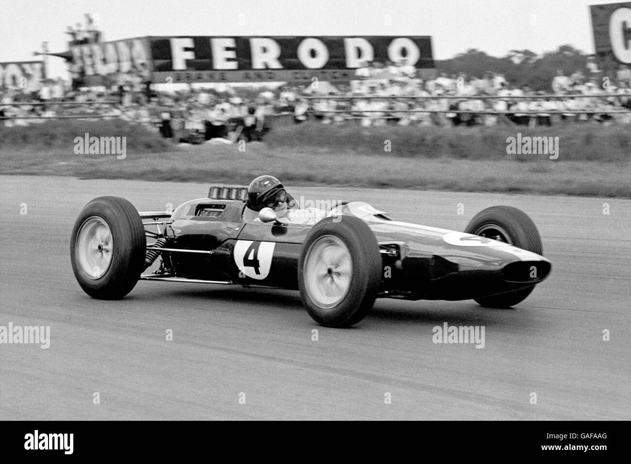 Formel-1-Autorennen - Großer Preis Von Großbritannien. Jim Clark in Aktion in seinem Lotus Climax Stockfoto
