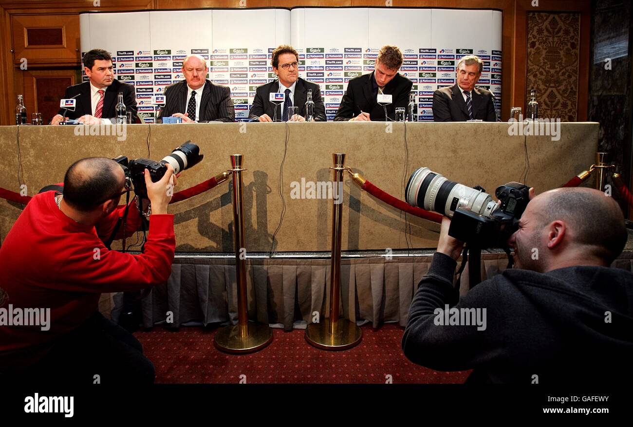 Fußball - England-Pressekonferenz - Royal Lancaster Hotel Stockfoto