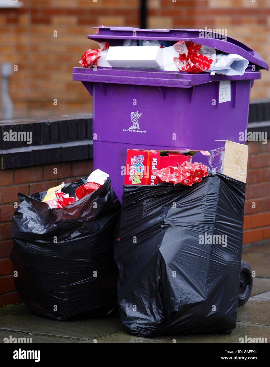 Weihnachten-Müll Stockfoto