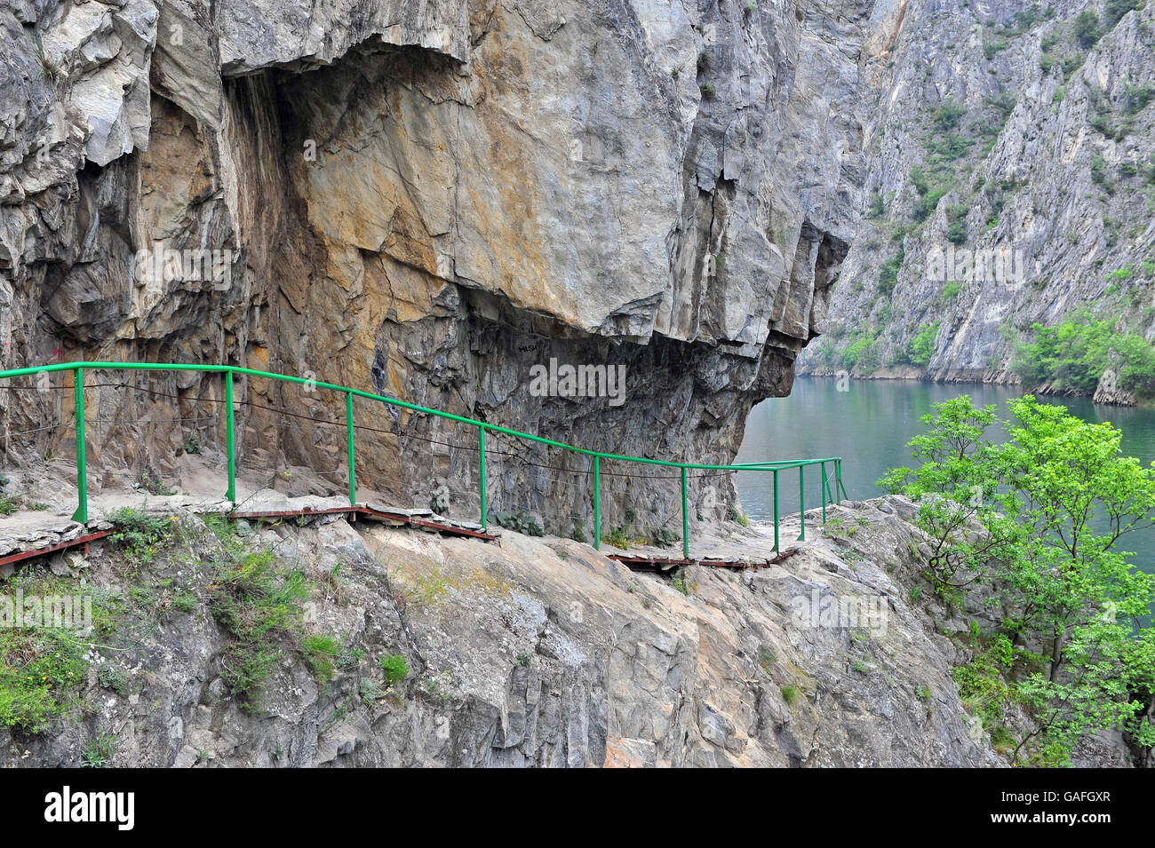 Ansicht von Matka-Canyon-Nationalpark, Mazedonien Stockfoto