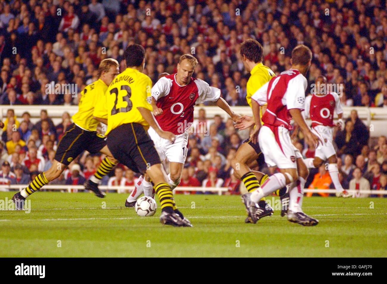 Fußball - UEFA Champions League - Gruppe A - Arsenal V Borussia Dortmund Stockfoto