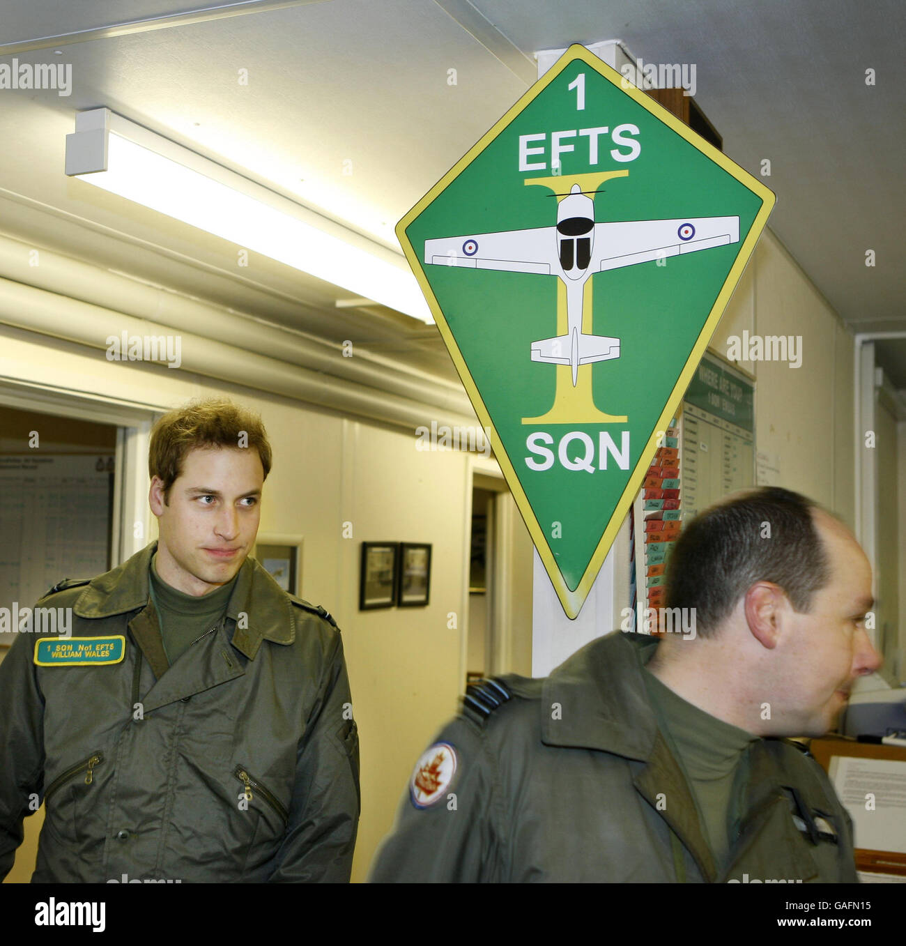 Prinz William an RAF Cranwell Stockfoto