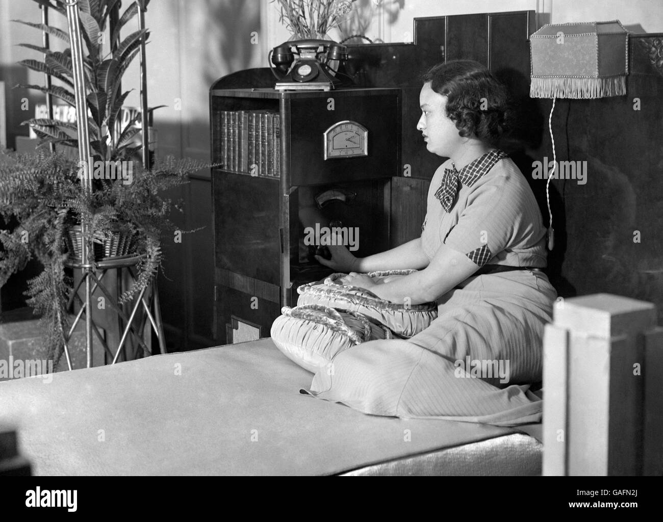 Britische Technologie - Wireless - London - 1934 Stockfoto