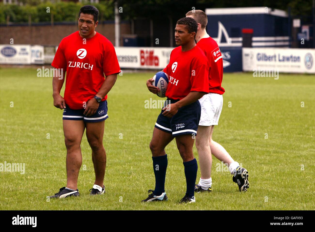 Rugby Union - Zurich Premiership - Media Tag - Verkauf. Aktion vom Tag der Zürcher Premiership Media Stockfoto