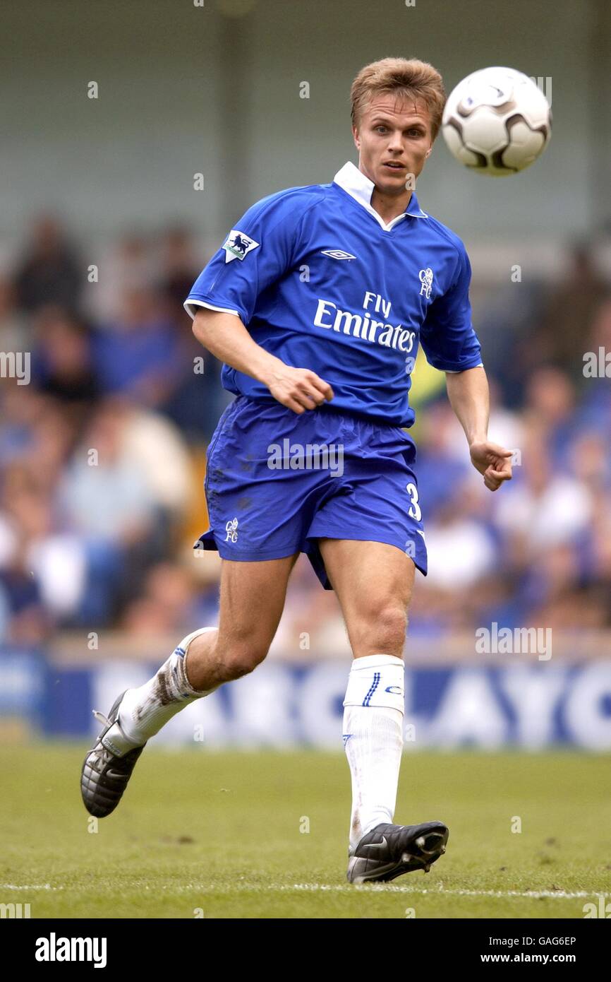 Fußball - FA Barclaycard Premiership - Chelsea / West Ham United. Jesper Gronkjaer, Chelsea Stockfoto